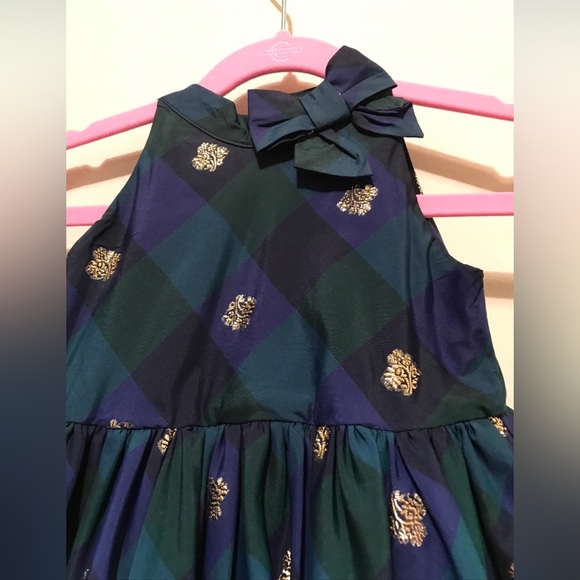 Janie And Jack Plaid Blue And Green Dress 12-18 Months NEW - Picture 5 of 7